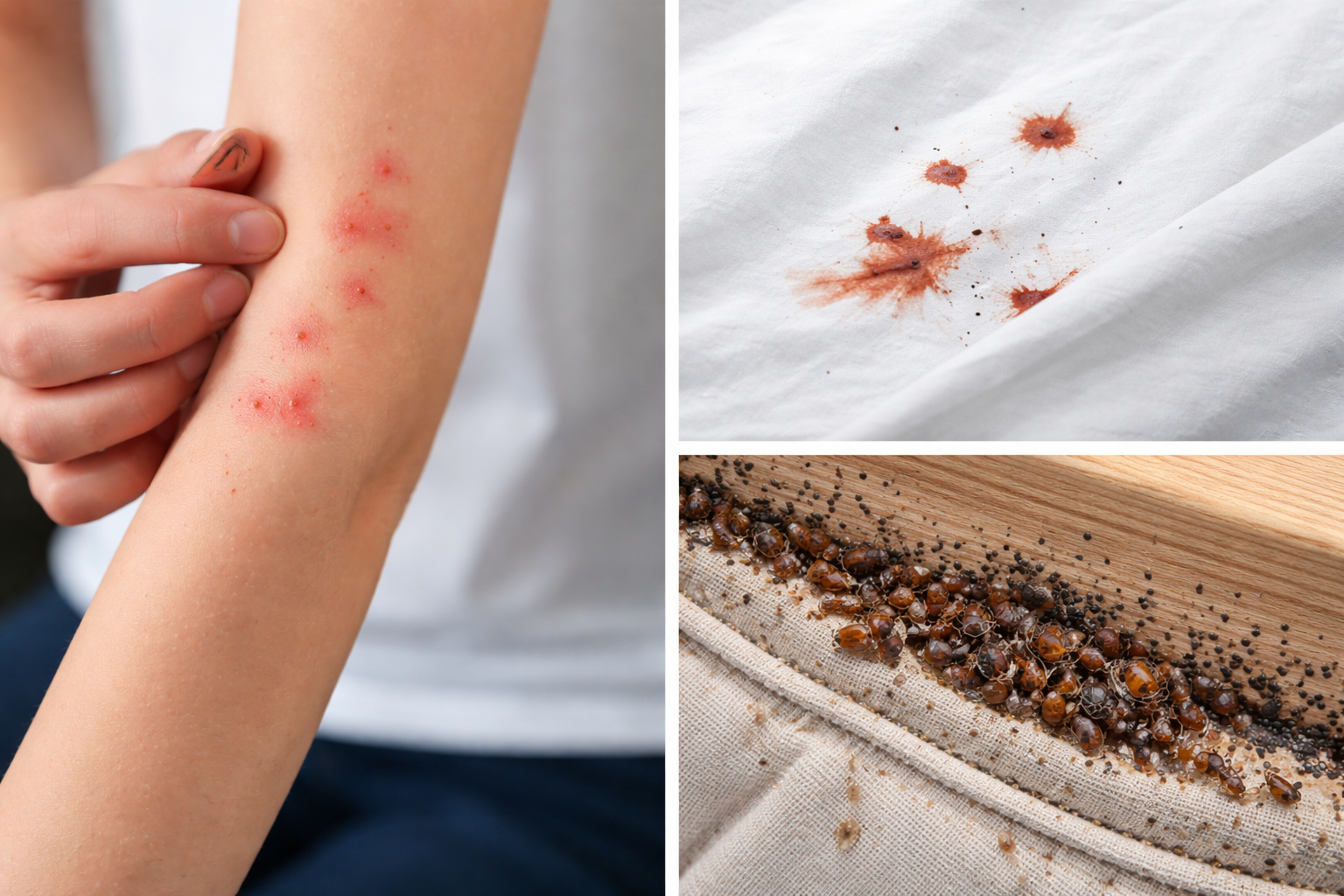 Признаки появления клопов в квартире: укусы, следы крови и скопления насекомых